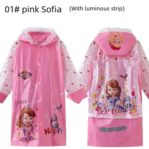 Long raincoat for children of all ages, boys and girls, big kids, babies, cartoon backpacks, children's raincoats, foreign trade, one piece, agency 