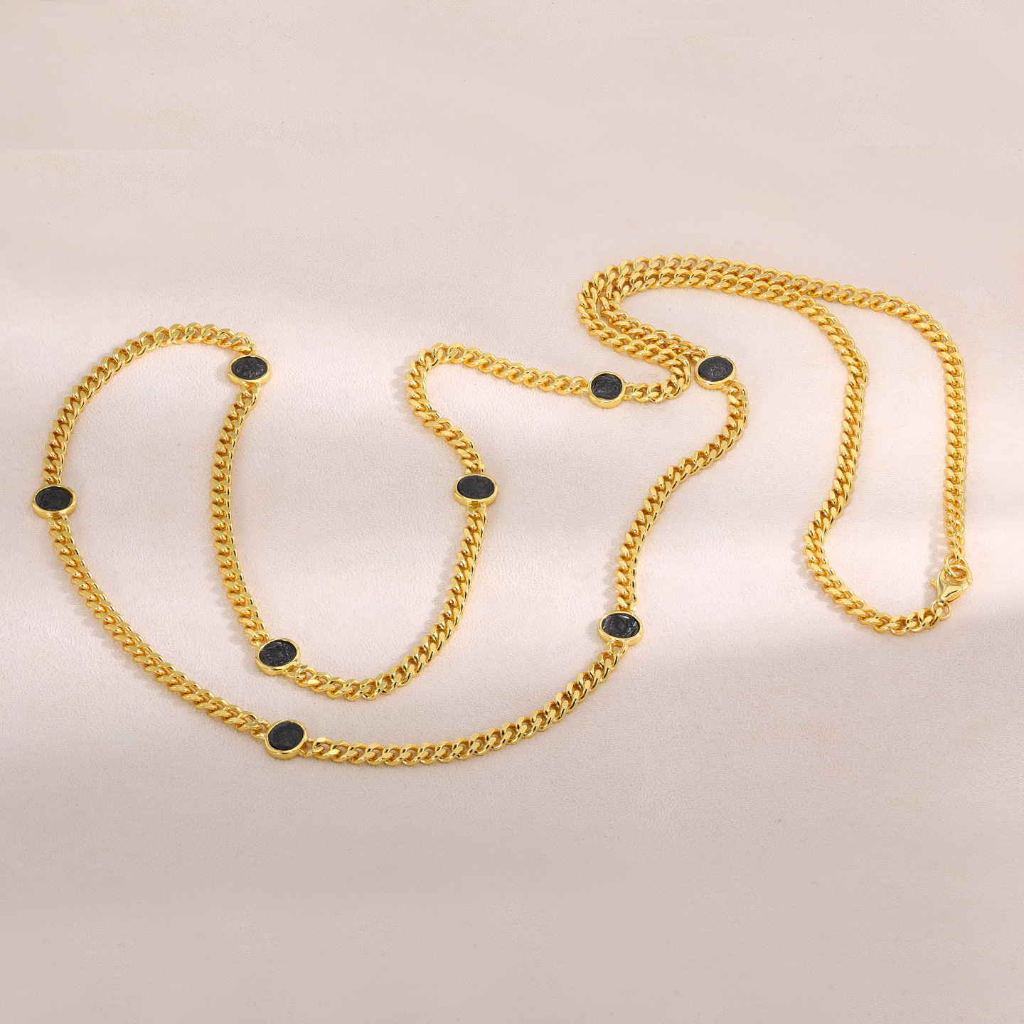 Collar De Cadena Cubana Vintage Para Mujer De Plata De Ley 925_voghion.com