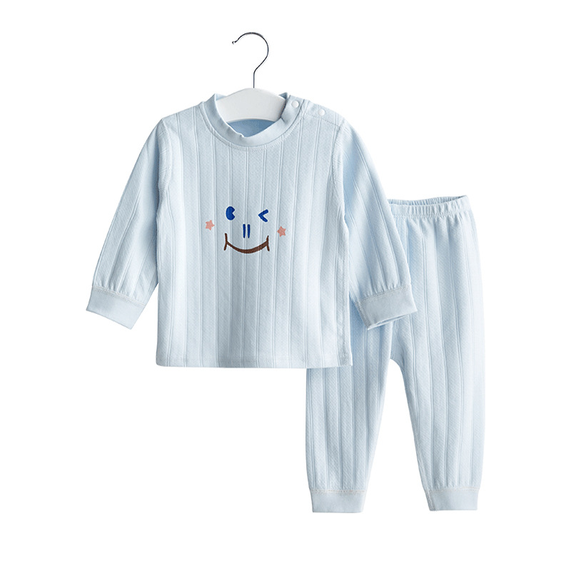 Conjunto de ropa interior para niños para primavera, otoño e invierno, ropa sin costuras de algodón puro para niños y niñas, estilos finos separados, camisetas y pantalones térmicos para bebés.