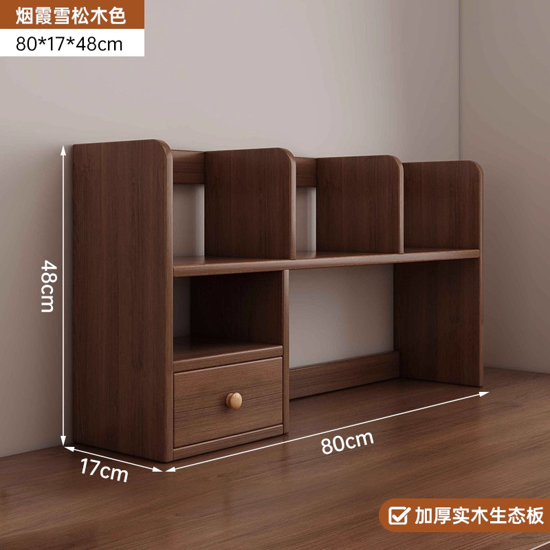 Estante de escritorio estante de acabado estante de escritorio escritorio de escritorio estante de almacenamiento vertical estante de escritorio estante de madera pequeño gabinete de libros