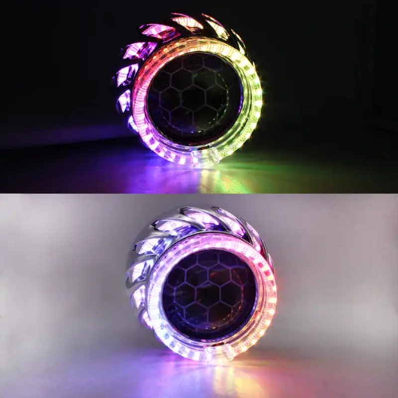 2.5 Brillante color de la cubierta de lente de rueda caliente cubierta integrada auto auto faro cubierta de lente de ángel ojo de modificación