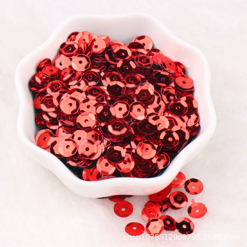 6mm серебристый с ажурной подошвой sequins, ярко светящийся лазерный круглый вогнутый планшет DIY пошив одежды вспомогательные материалы аксессуары