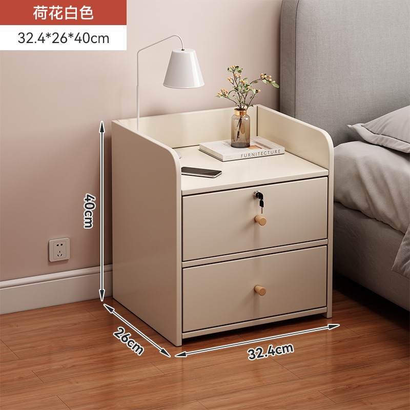 [잠금 모델이 있는 더블 드로우] 따뜻한 흰색 33*26*40cm