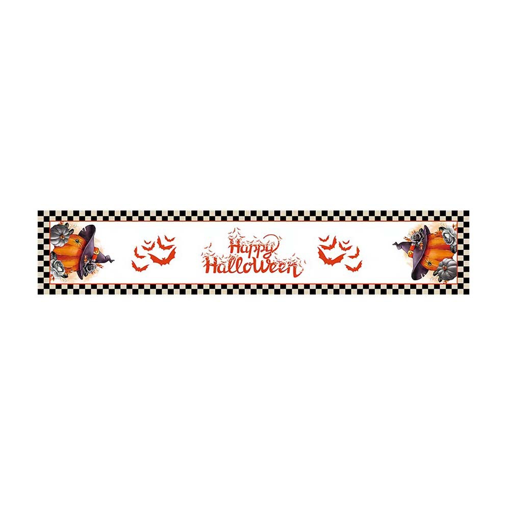 Transfronterizo 2024 Amazon nuevo Halloween calabaza festivales lino tabla bandera tabla de mesa comedor tabla de té tabla de bandera