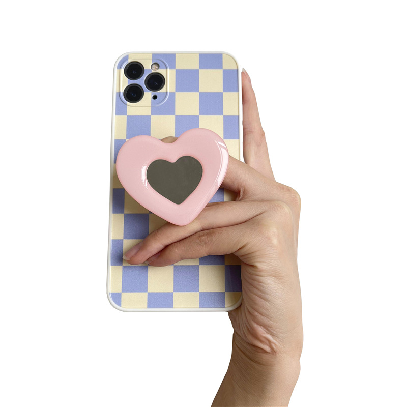 Fiore di tulipano Specchio Acrilico Goccia Colla Trasparente Staffa per airbag Supporto per bastone posteriore Anello per telefono Fibbia_voghion.com