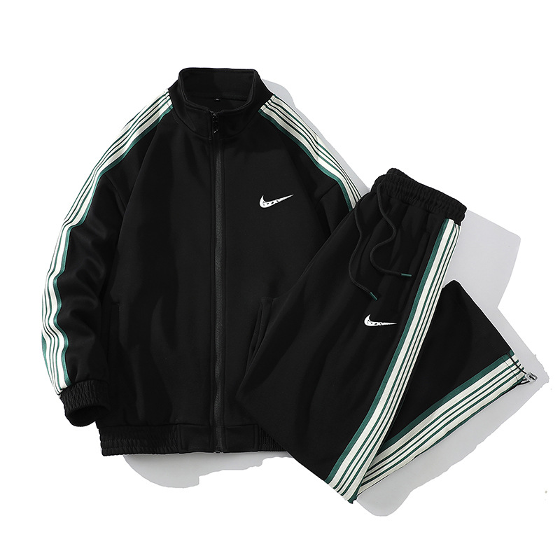 Black and green suit