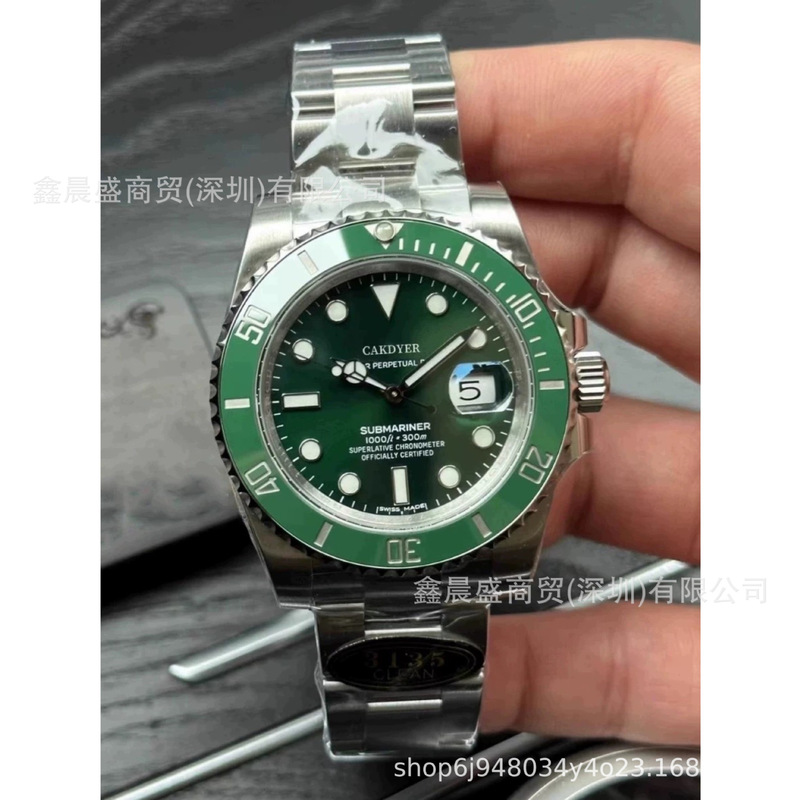 c factory vs waterproof 40mm no date Submariner black and green dial luminous stainless steel 3235 3135 fully automatic mechanical men's wristwatch c factory vs waterproof 40mm no date Submariner black and green dial luminous stainless steel 3235 3135 fully automatic mechanical men's wristwatch
