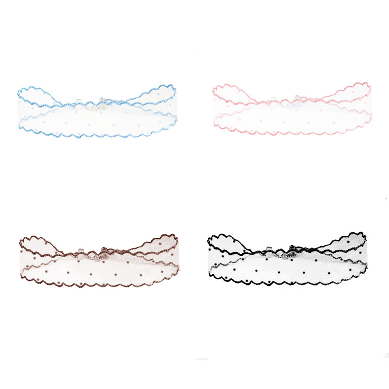 New autumn cross-border accessories: new style necklace, tulle French polka dot sweet choker, women's collarbone chain New autumn cross-border accessories: new style necklace, tulle French polka dot sweet choker, women's collarbone chain