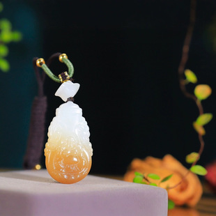 Jin Yu Tang Boutique Xinjiang Hetian Jade Sugar White Jade Maitreya Buddha Pendant Hand-carved Seiko Carving