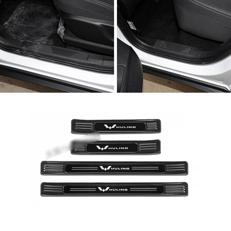 Suitable for 22 Models of Wuling Xingchi Stainless Steel Door Sill Strips Modified as Welcome Pedals, Trunk Rear Guard, Tailgate Protector