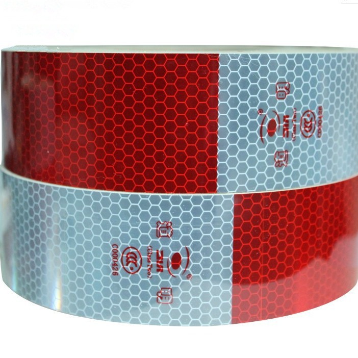 年检审车红白反光贴条厢货车身警示标识贴道明DM二级反光带背胶