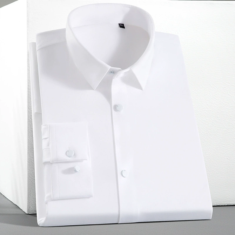 Мужская рубашка из вискозы, бесшовная, весна 2025, новый стиль, деловой кэжуал, длинный рукав