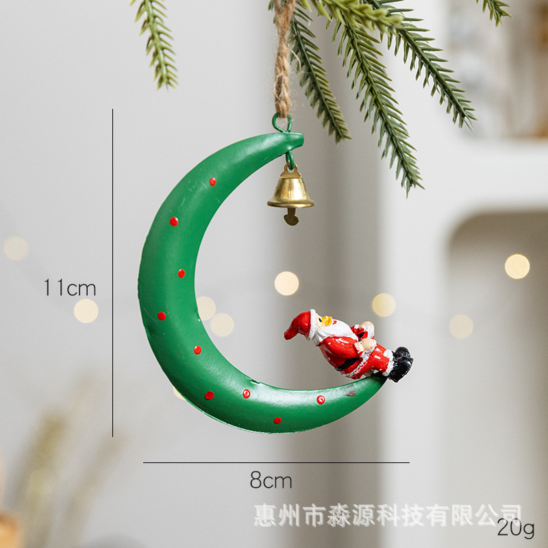 クリスマスメタルペンダントクロスボーダー特別雪だるま老人ヘラジカペンダントセットクリスマスツリー家の装飾小さなギフト|undefined