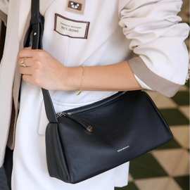 头层牛皮多层包包女2024新款时尚百搭真皮单肩斜挎包女小包手提包