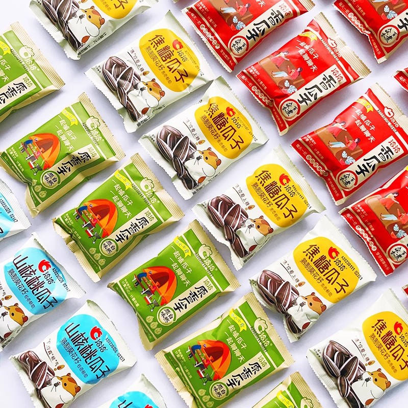 洽洽瓜子100袋独立小包装散装恰恰原味焦糖五香大颗粒葵花籽零食