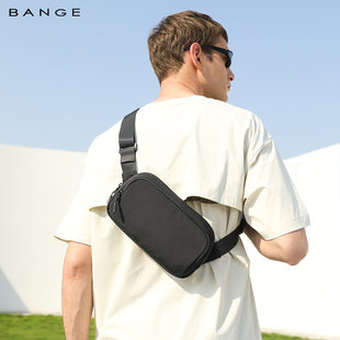 Men's casual capacious chest bag, water repellent sports trend one-shoulder bag, universal shoulder bag, belt bag, Korean style