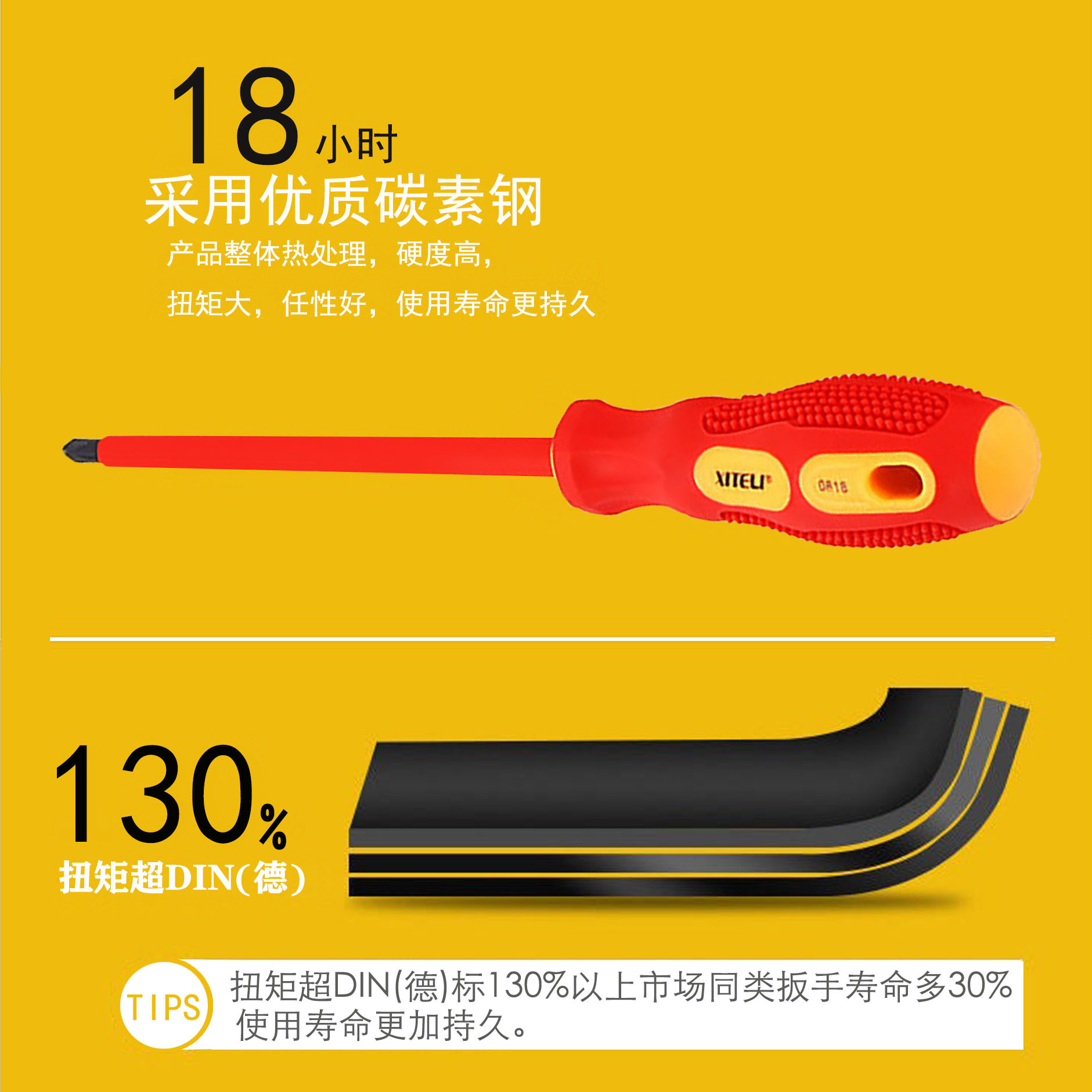 Juego de destornillador de 8 piezas traje de aislamiento eléctrico destornillador de reparación resistente a la alta presión destornillador magnético aislamiento destornillador anti-electricidad