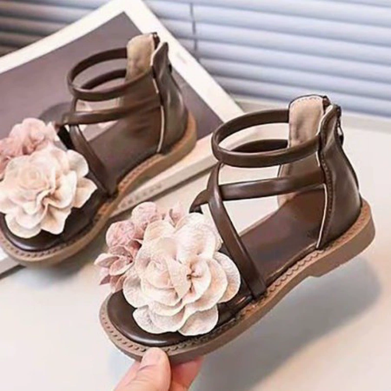 Детские сандалии на молнии 3-12 лет мода сандалии летние резиновые ножки PU