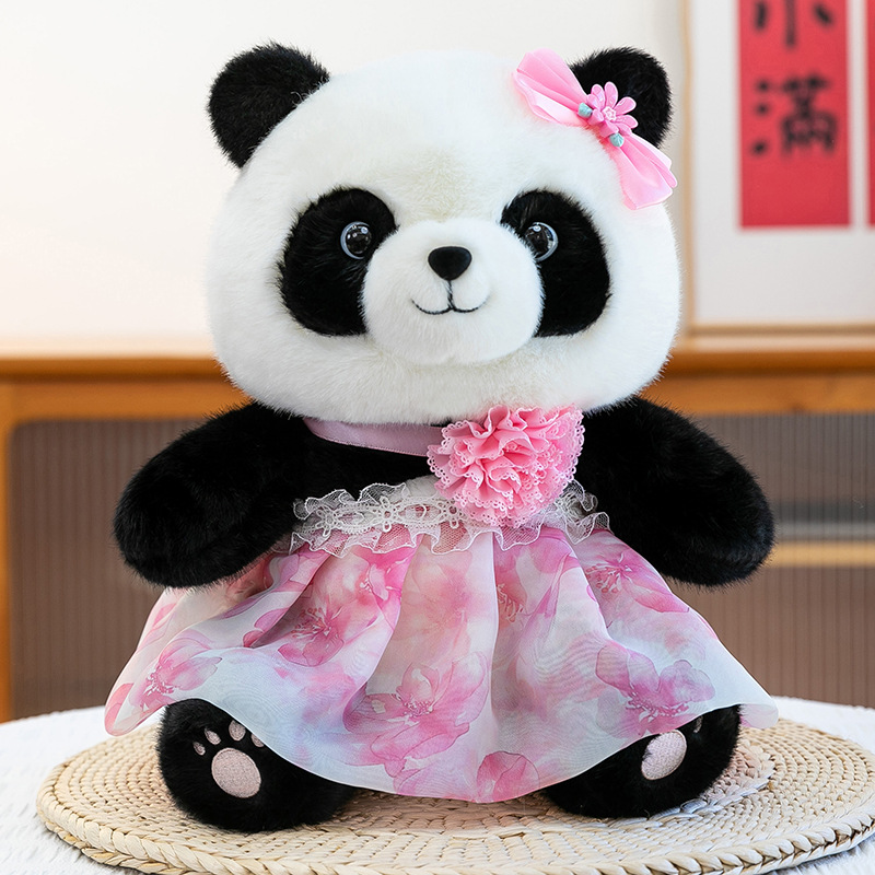 卸売りパンダぬいぐるみ変装パンダ人形子供プレゼント会社イベントプレゼント成都花人形