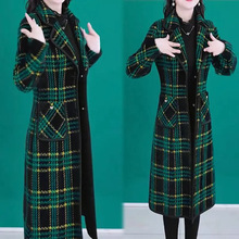 气质加绒加厚大衣女外套2024秋冬新款修身显瘦洋气妈妈中长款风衣