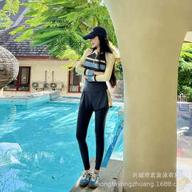 2026新款泳衣女分体长袖长裤防晒游泳衣潜水服两件套浮潜衣
