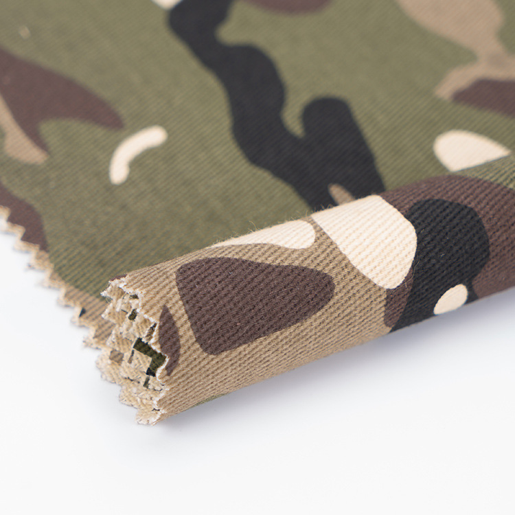 Camuflaje suave imprimido al por mayor 100% algodón tela de pantalones de camuflaje