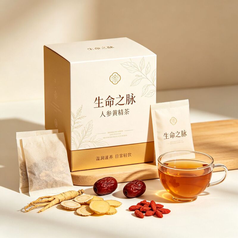 Private label production of ginseng and polygonatum tea bags, customized processing of herbal substitute teas Private label production of ginseng and polygonatum tea bags, customized processing of herbal substitute teas