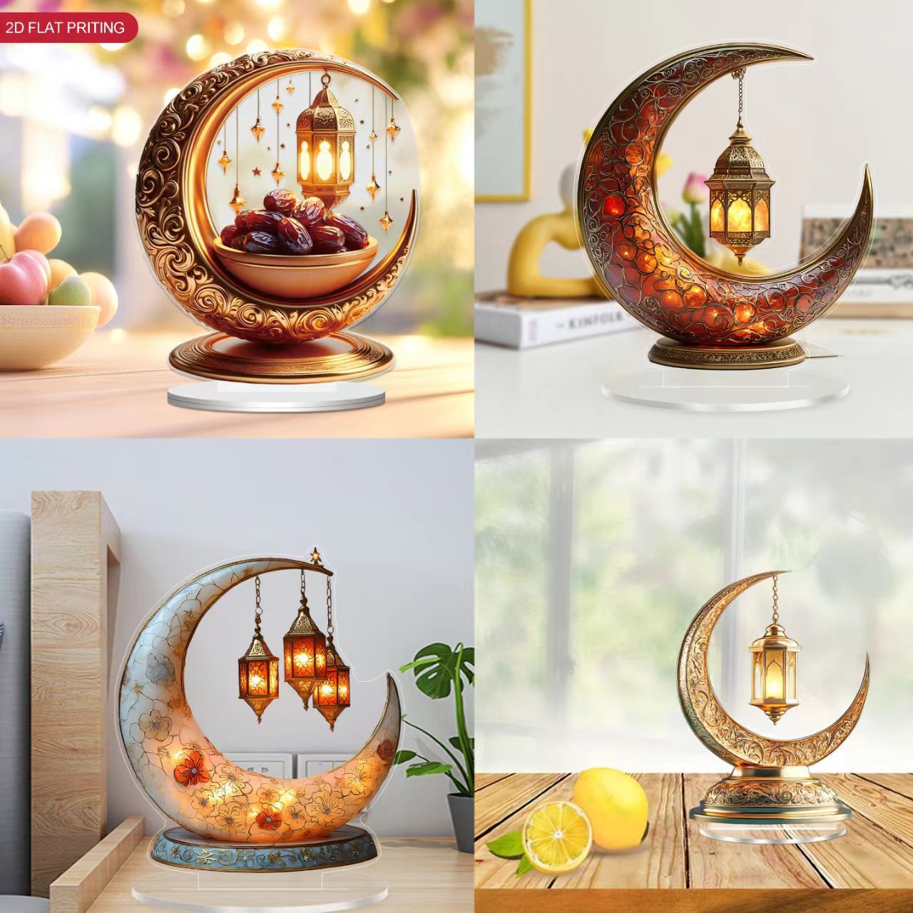 Colgante transfronterizo bohemia 15 / 20cm acrílico marca de la luna castillo artesanía decoración festiva mesa