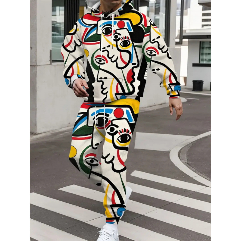 速卖通跨境新款男士连帽卫衣节日主题印花长袖时尚连帽衫秋冬款|undefined