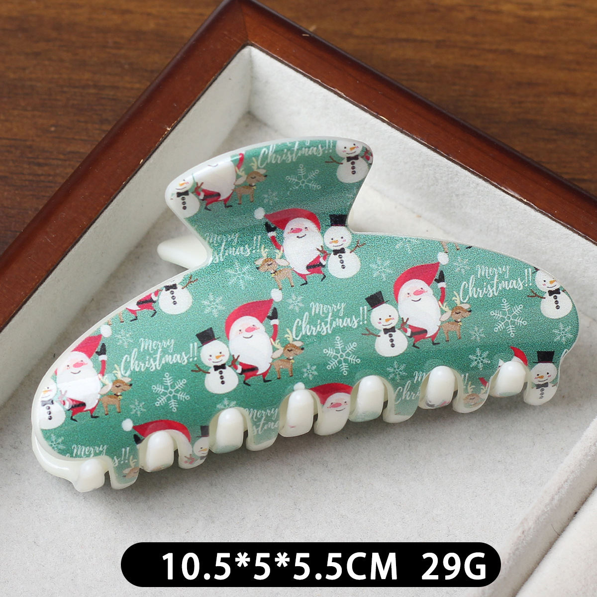 Dulce clip de plástico de Navidad grande 10.5cm clip de cabello para mujeres de alta calidad decoración de tarjeta de cabello detrás del cerebro clip de pescado