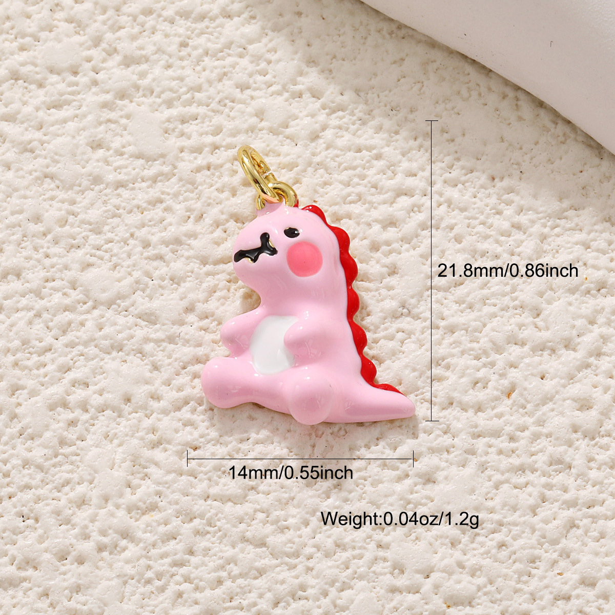 3g Weight Pendant Jewelry Making Type Charms Classification 1 Piece Quantity Copper Material Dinosaur, Cat Pattern All Seasons Season Polished Finish Enamel Design Cute Style 1 Piece Copper Dinosaur  Cat Polished Pendant Charms 7
