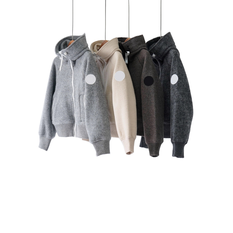 Wan Nian Shi Chuan Goose Lamb Wool Double-Sided Fleece Thickened Warm Zipper Hooded Jacket Sweater Woolen Coat