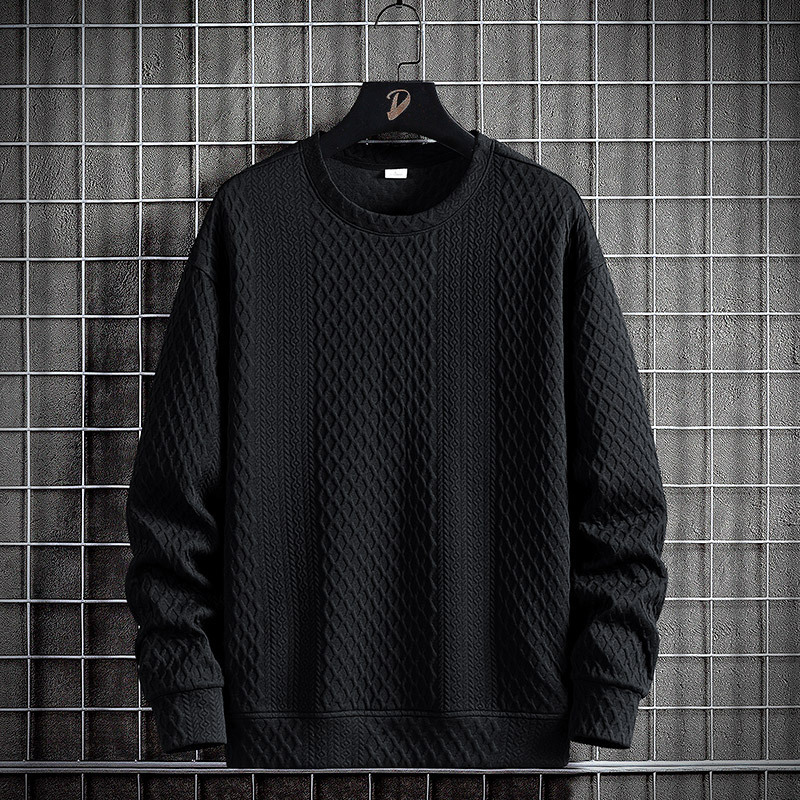 Spring and Autumn Sweater Men's Loose Extra Large Size Base Shirt Long Sleeve T-shirt Casual Fat Men's Spring Clothes