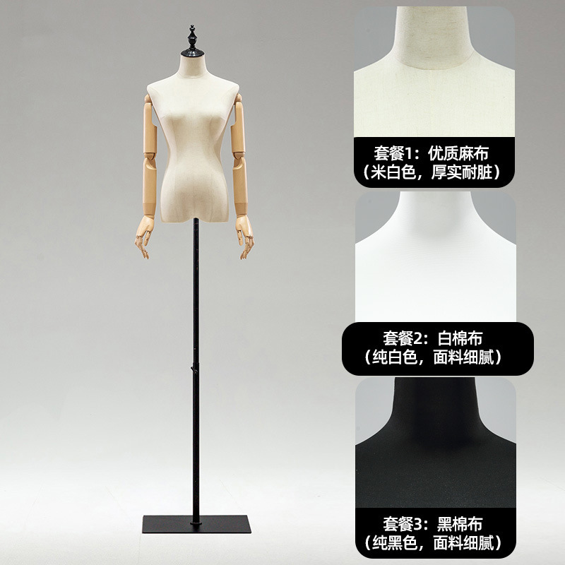 Maniquíes de medio cuerpo para tienda de ropa femenina, perchas para maniquíes, modelos de cuerpo humano artificiales, lencería, vestido de novia, soporte de exhibición para escaparate