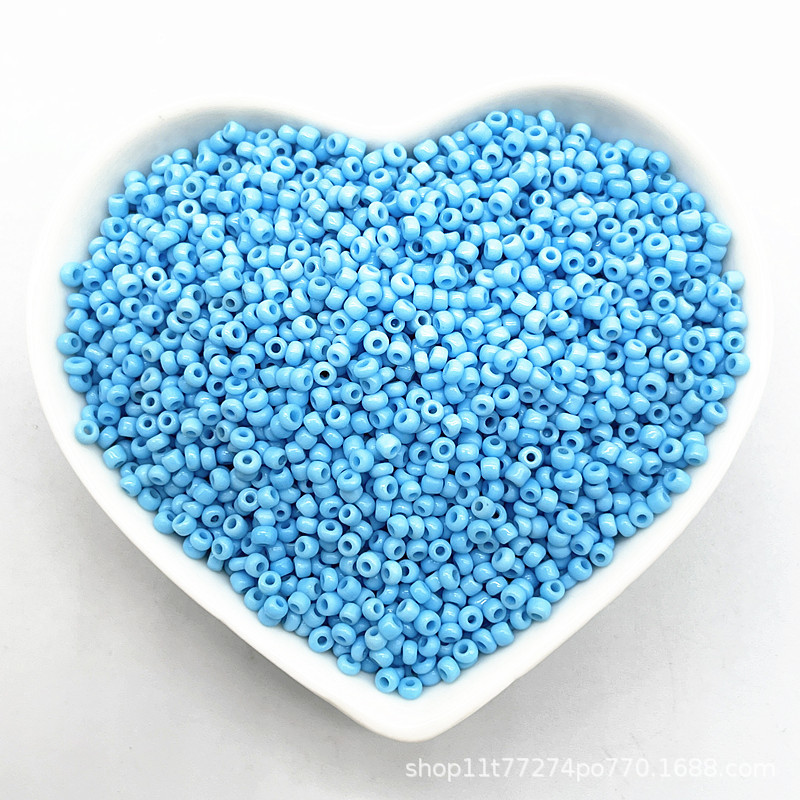 2/3/4mm color sólido vidrio pequeño arroz cuentas DIY hecho a mano collar pulsera joyería accesorios (15g un paquete)