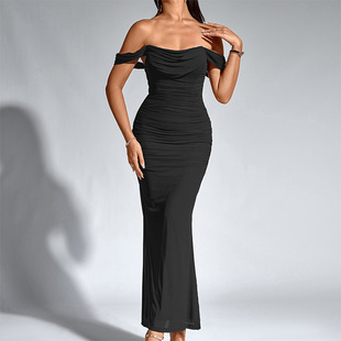 Mesh dress, one shoulder long skirt�W���B��ȹһ�ּ��Lȹ
