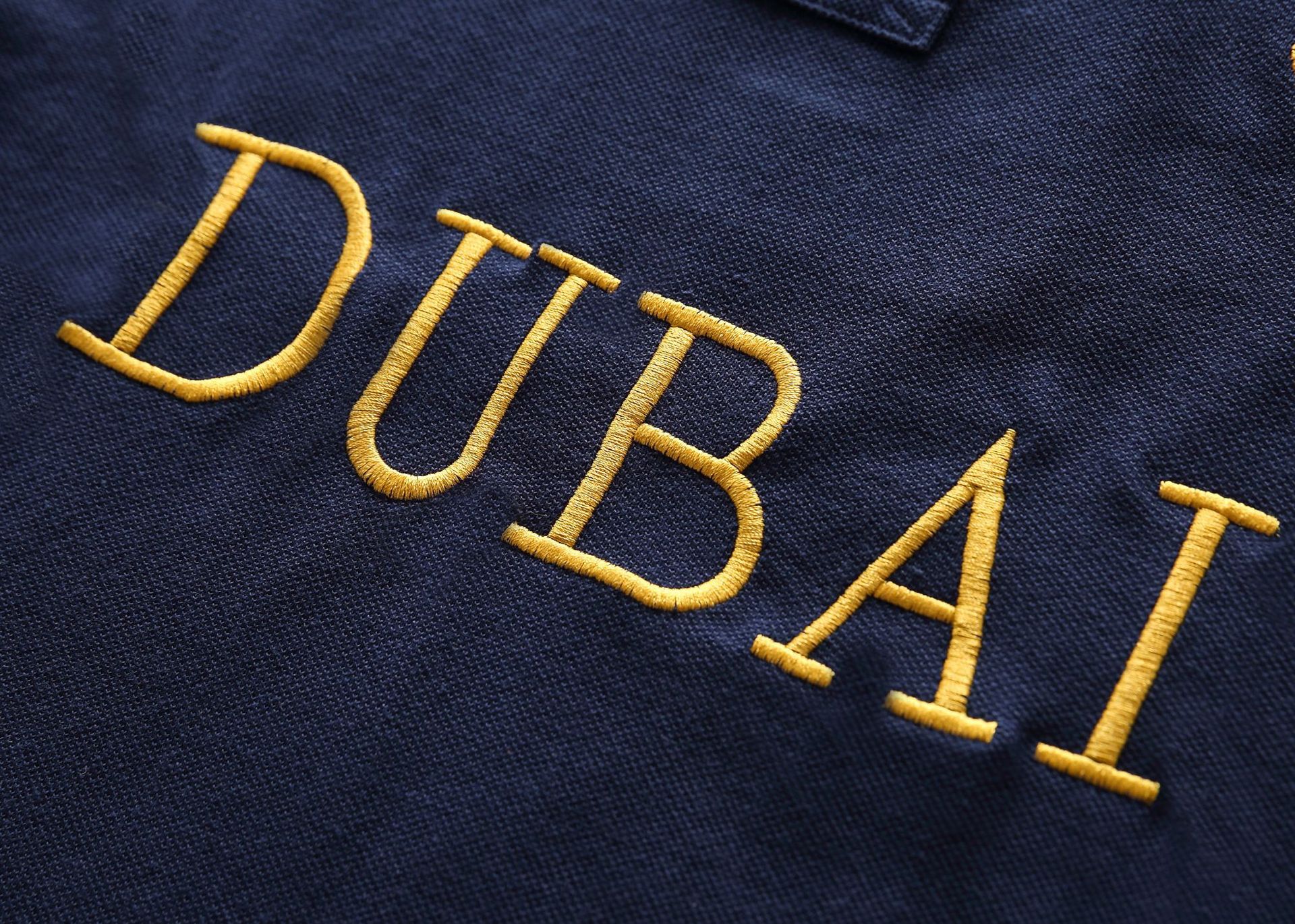 Polo da uomo in puro cotone a maniche corte blu navy casual_voghion.com