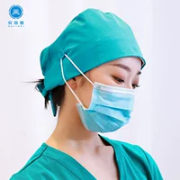 Anti-Le-Ear Шляпа стоматолога Тонкая летняя Стоматологическая шапка для медсестры Женская Мужская Операционная Lake Blue Hat