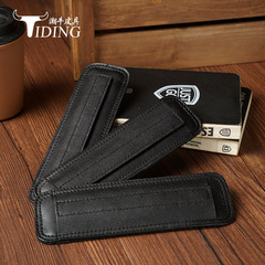 Black Genuine Cowhide Top-Grade Leather Shoulder Pad for Briefcase, Dual-Shoulder Bag, and Crossbody Bag with Pressure-Relief Design, Wholesale