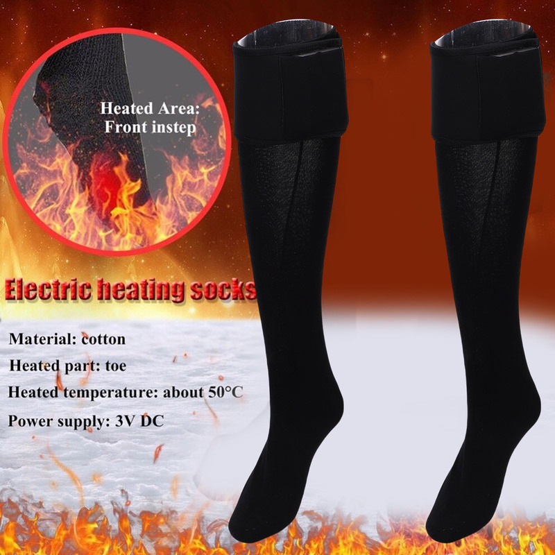 Heating Socks Amazon Winter Outdoor Electric Heating Socks Battery Box Heating Socks Sole Heating Foot Warmer Black