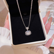 新款祥云如意平安锁项链配饰女新中式国潮精致锁骨链气质个性吊坠