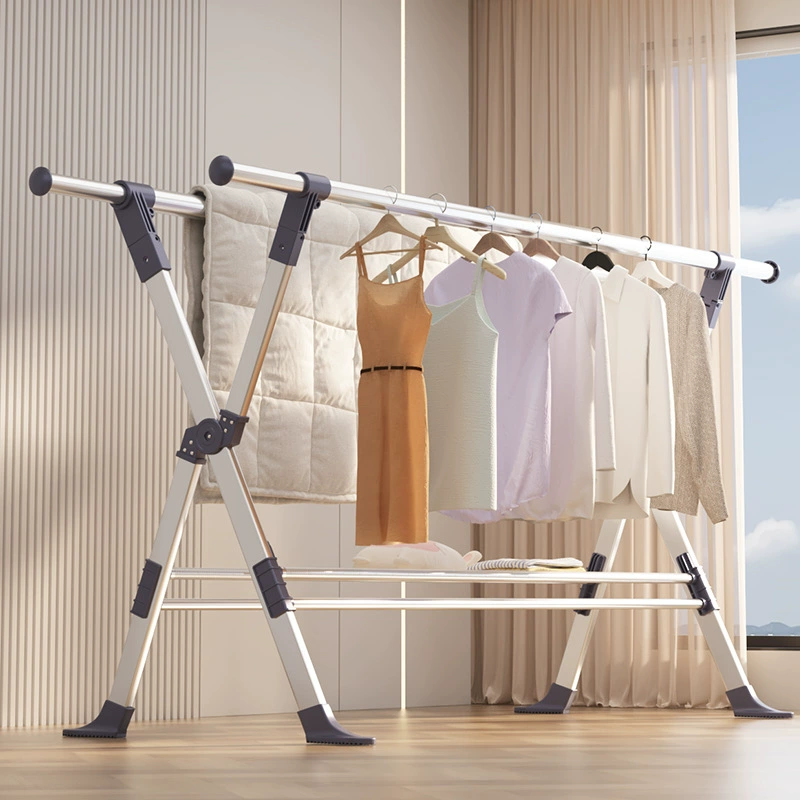 Складная сушилка для одежды для внутреннего и наружного использования, телескопическая штанга из нержавеющей стали для балкона, волшебная сушилка для одеял, вешалка для одежды.