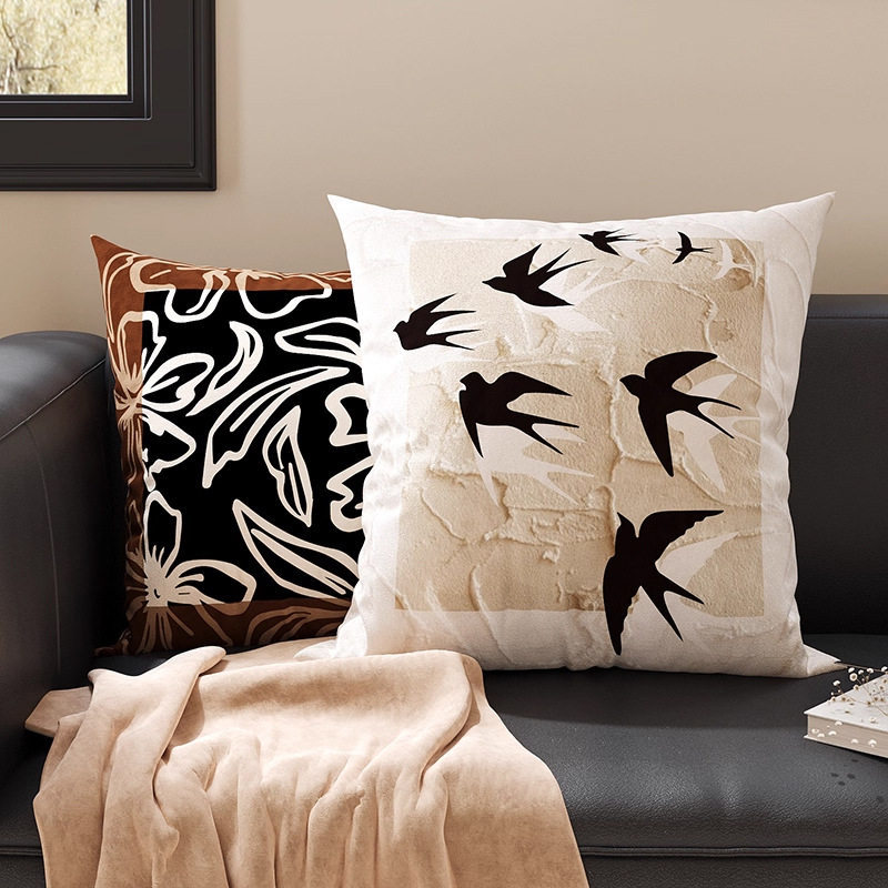almohada de soporte de estilo francés de lujo ligera almohada de cintura de tela cama de sala de estar sofá almohada de soporte almohada de base