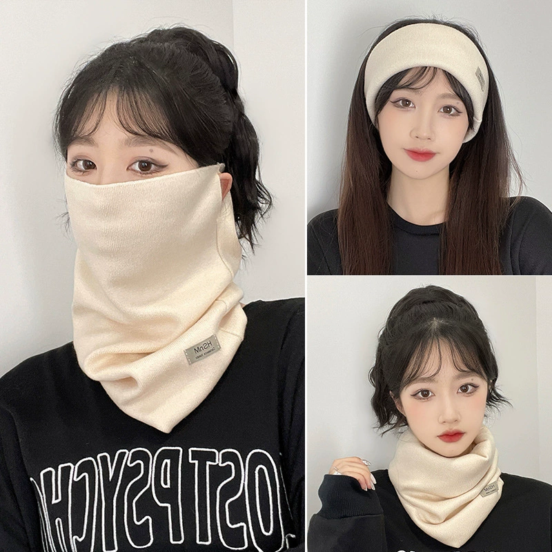 Colored winter scarf, keep warm universal mask, with neck protection, increased thickness