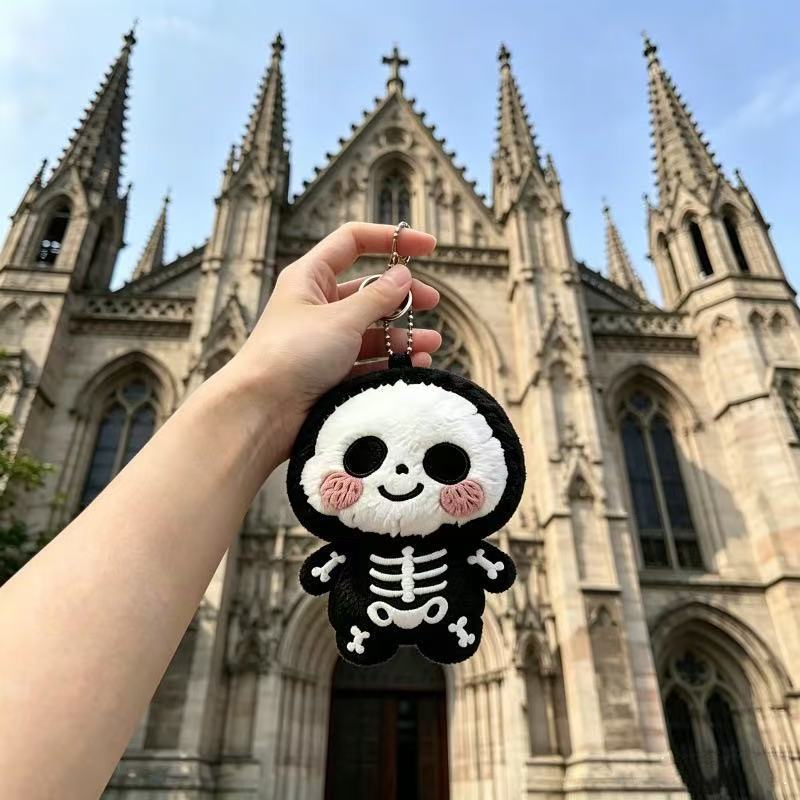 Day lantern He Simu Dilireba's same ghost baby skull plush doll pendant doll animation peripherals