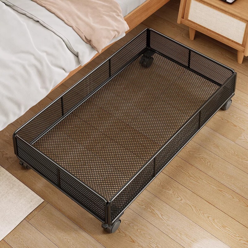 Under-The-Bed Storage Box, Flat Pull-Out Cabinet, Tv Cabinet Storage Rack, Under-The-Sofa Shoe Storage Box with Wheels