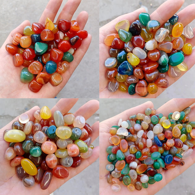 Color agate stone color agate gravel tie-up seven gem stone fish tank landscape agate rain flower stone