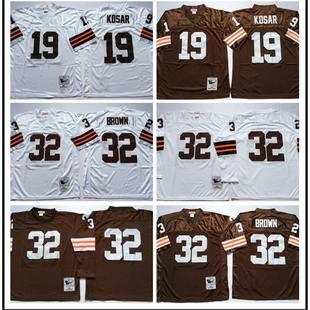 Cross-Border American Football Uniforms Cleveland Browns Hall of Fame No. 32 19 # Mn Retro Jersey Sportswear