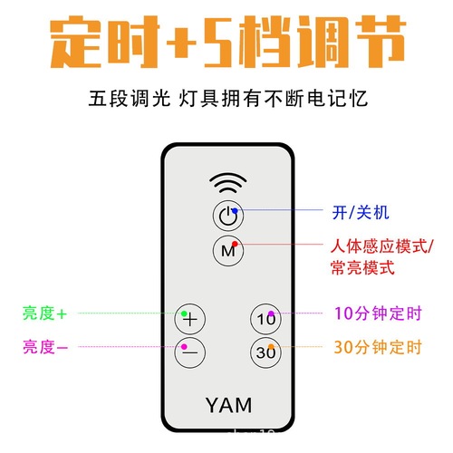 跨境热销led壁灯房间床头双色智能小夜灯感应式卧室柔光氛围灯5v