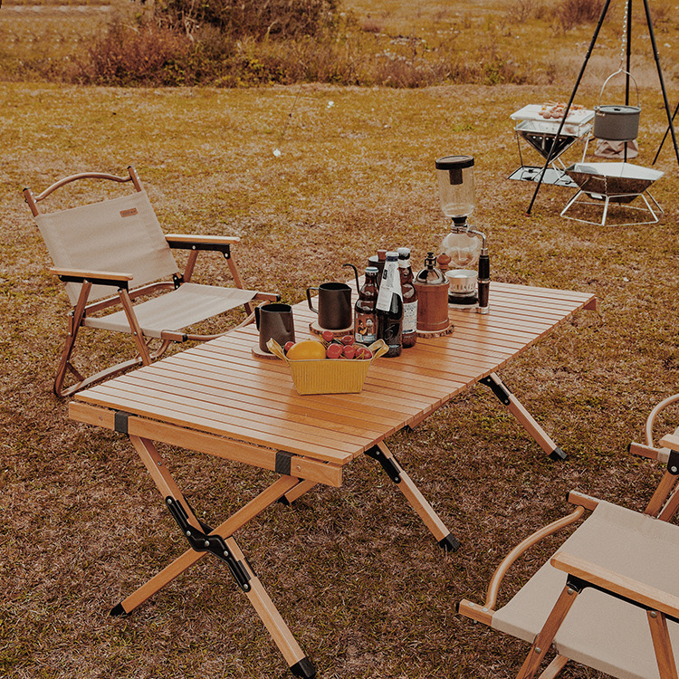 outdoors Tables and chairs suit portable Folding table Picnic road trip Barbecue tables Beach chairs Omelet table encampment